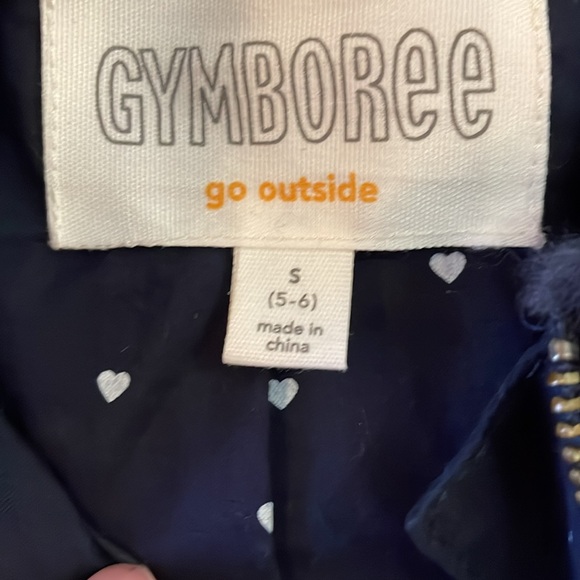 Girls Gymboree navy blue fluffy coat - Picture 3 of 4